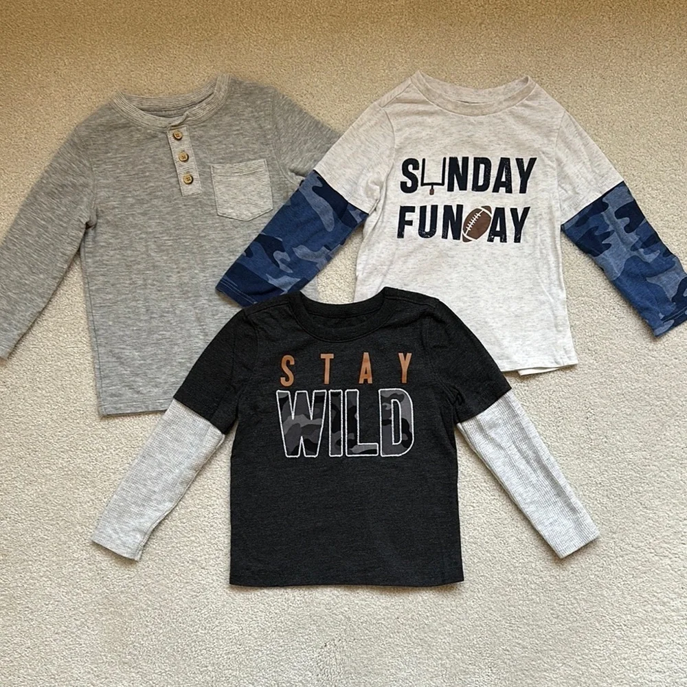 Boys’ 2T Long Sleeve Shirts - set of 3